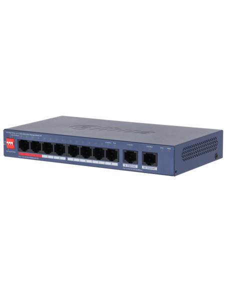Switch, DAHUA, DH-CS4010-8ET2GT-110, Type L2, PoE ports 8, 110 Watts, CS4010-8ET2GT-110