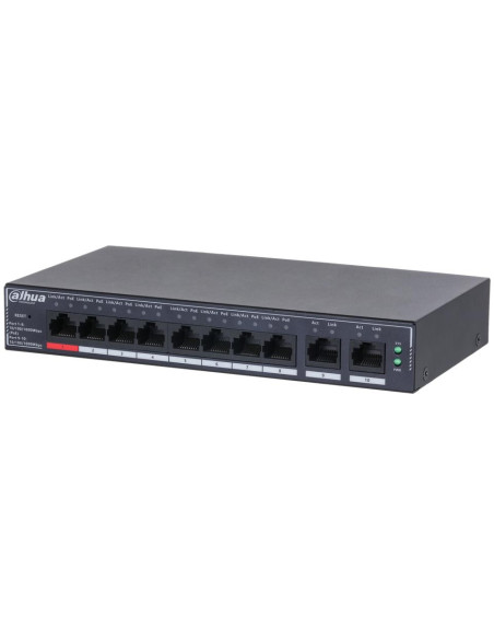 Switch, DAHUA, DH-SG4010P, Switch layer L2, 10xRJ-45 ports, RJ-45 Ports Type Gigabit Ethernet (10/100/1000), 8xPower over Ether