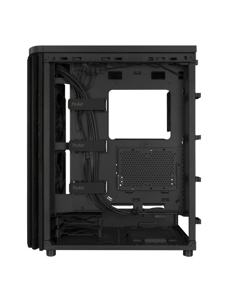 Case, ASUS, ProArt PA401 Wood Edition - Tempered Glass Panel, MidiTower, Case product features Transparent panel, Not included,