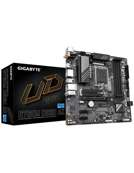 Mainboard, GIGABYTE, Intel B760 Express, LGA1700, Micro-ATX, Memory DDR5, Memory slots 4, B760MDS3HAX1.3