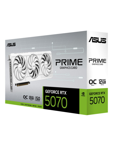 Graphics Card, ASUS, NVIDIA GeForce RTX 5070, 12 GB, GDDR7, 192 bit, Triple slot Fansink, 1xHDMI, 3xDisplayPort, PRIME-RTX5070-