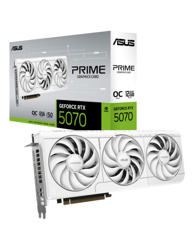 Graphics Card, ASUS, NVIDIA GeForce RTX 5070, 12 GB, GDDR7, 192 bit, Triple slot Fansink, 1xHDMI, 3xDisplayPort, PRIME-RTX5070-
