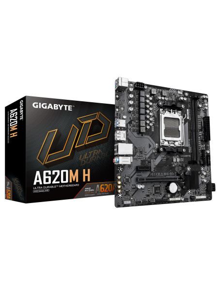 Mainboard, GIGABYTE, AMD A620A, SAM5, Micro-ATX, Memory DDR5, Memory slots 2, A620MH2.2 Mainboard, GIGABYTE, AMD A620A, SAM5, Micro-ATX, Memory DDR5, Memory slots 2, A620MH2.2