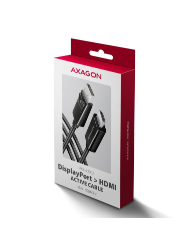 CABLE DP TO HDMI 1.8M/RVD-HI20C2 AXAGON