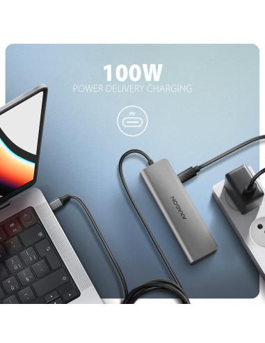 I/O HUB USB-C 5IN1/1M HMC-5H AXAGON