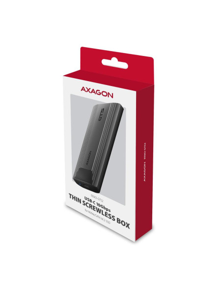 SSD ACC ENCLOSURE M.2 NVME/SATA USB-C EEM2-GTS2 AXAGON
