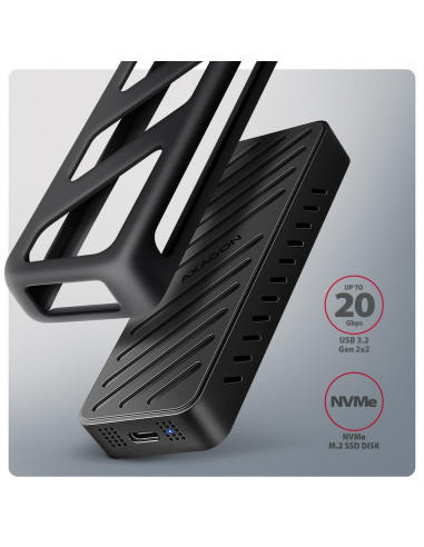 SSD ACC ENCLOSURE M.2 NVME/USB-C EEM2-20G AXAGON