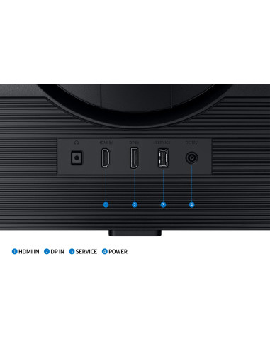 LCD Monitor, SAMSUNG, 32", Panel IPS, 2560x1440, 16:9, 180Hz, 1 ms, Swivel, Pivot, Height adjustable, Tilt, Colour Black, LS32D