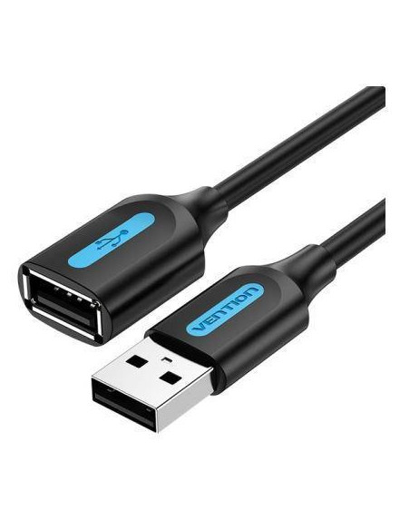 CABLE USB2.0 MALE TO FEMALE/0.5M BLACK CBIBD VENTION