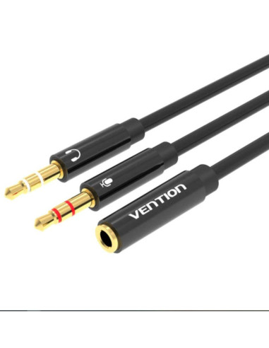 CABLE AUDIO 2X3.5MM TO 3.5MM/0.3M BBTBY VENTION
