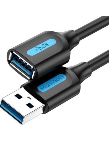 CABLE USB3.0 MALE TO FEMALE/1M BLACK CBHBF VENTION