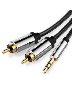CABLE AUDIO 3.5MM TO 2XRCA/2M BCFBH VENTION