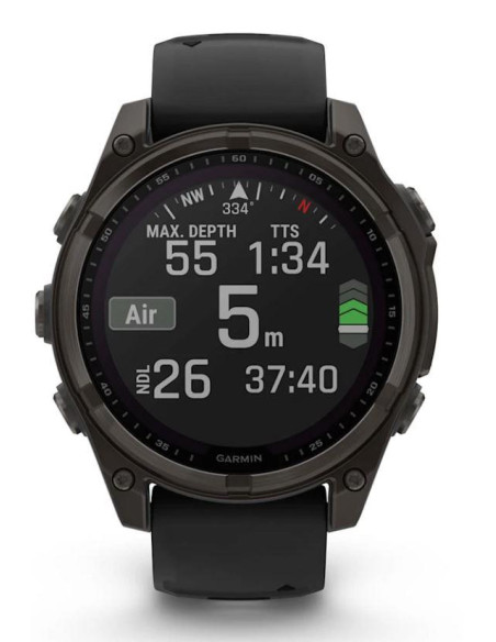 SMARTWATCH FENIX 8 SAPP. SOLAR/BLACK/GRAY 010-02906-11 GARMIN