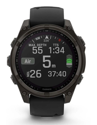 SMARTWATCH FENIX 8 SAPP. SOLAR/BLACK/GRAY 010-02907-11 GARMIN