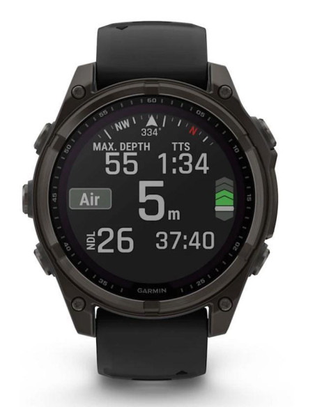 SMARTWATCH FENIX 8 SAPP. SOLAR/BLACK/GRAY 010-02907-11 GARMIN