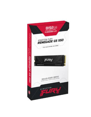 SSD, KINGSTON, FURY, 8TB, M.2, NVMe, 3D TLC, Write speed 14000 MBytes/sec, Read speed 14800 MBytes/sec, 3.65mm, TBW 8000 TB, MT