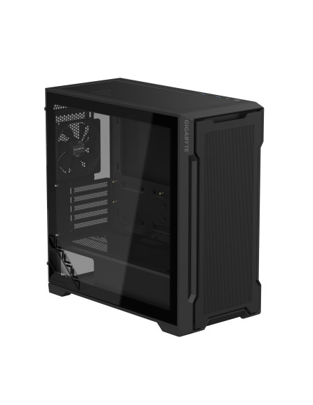 Case, GIGABYTE, GB-C102G, MidiTower, Case product features Transparent panel, Not included, MicroATX, MiniITX, Colour Black, GB