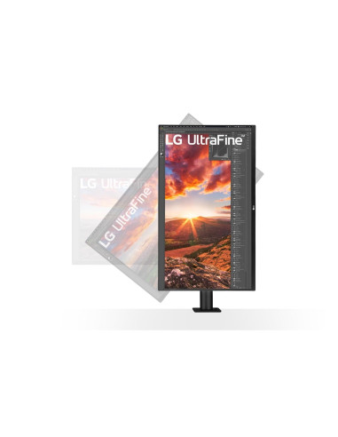 LCD Monitor, LG, 31.5", Panel IPS, 3840x2160, 16:9, 60Hz, 5 ms, Speakers, Swivel, Pivot, Height adjustable, Tilt, Colour Black,