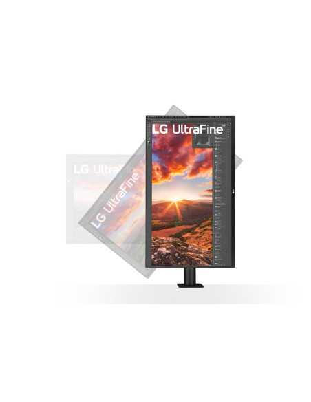 LCD Monitor, LG, 31.5", Panel IPS, 3840x2160, 16:9, 60Hz, 5 ms, Speakers, Swivel, Pivot, Height adjustable, Tilt, Colour Black,