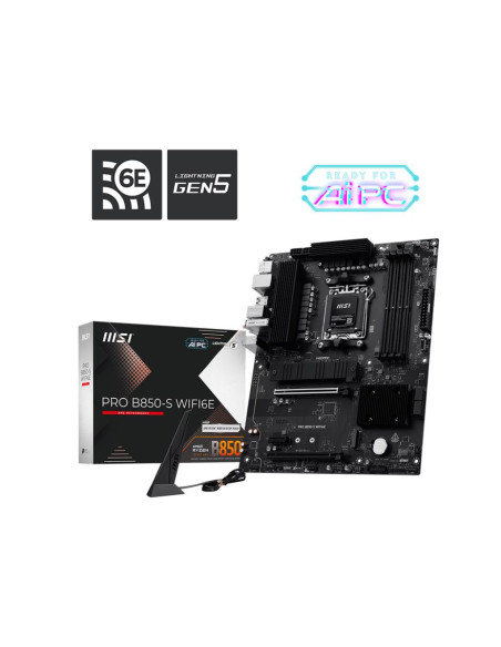 Mainboard, MSI, AMD B850, SAM5, ATX, Memory DDR5, Memory slots 4, PROB850-SWIFI6E
