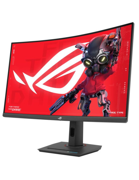 LCD Monitor, ASUS, ROG Strix XG32WCS, 31.5", Gaming/Curved, Panel VA, 2560x1440, 16:9, 180Hz, 1 ms, Swivel, Height adjustable, 