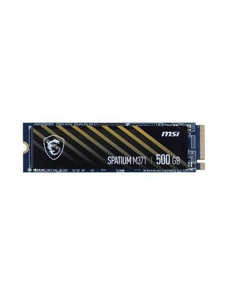 SSD, MSI, SPATIUM M371, 500GB, M.2, PCIE, NVMe, 3D NAND, Write speed 1150 MBytes/sec, Read speed 2200 MBytes/sec, 2.15mm, TBW 1