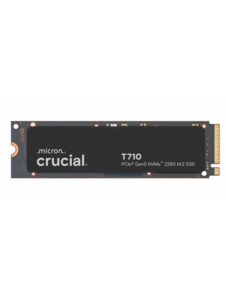 SSD, CRUCIAL, T710, 2TB, M.2, PCIe Gen5, NVMe, Write speed 13800 MBytes/sec, Read speed 14500 MBytes/sec, TBW 1200 TB, CT2000T7