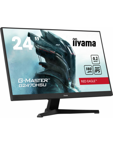 LCD Monitor, IIYAMA, G2470HSU-B6, 24", Panel IPS, 1920x1080, 16:9, 180Hz, Matte, 0.2 ms, Speakers, Colour Black, G2470HSU-B6