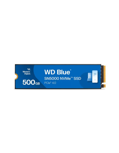 SSD, WESTERN DIGITAL, Blue SN5000, 500GB, M.2, PCIe Gen4, NVMe, Write speed 4000 MBytes/sec, Read speed 5000 MBytes/sec, 2.38mm