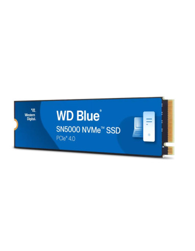 SSD, WESTERN DIGITAL, Blue SN5000, 500GB, M.2, PCIe Gen4, NVMe, Write speed 4000 MBytes/sec, Read speed 5000 MBytes/sec, 2.38mm