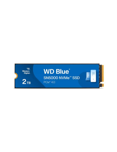 SSD, WESTERN DIGITAL, Blue SN5000, 2TB, M.2, PCIe Gen4, NVMe, Write speed 4850 MBytes/sec, Read speed 5150 MBytes/sec, 2.38mm, 