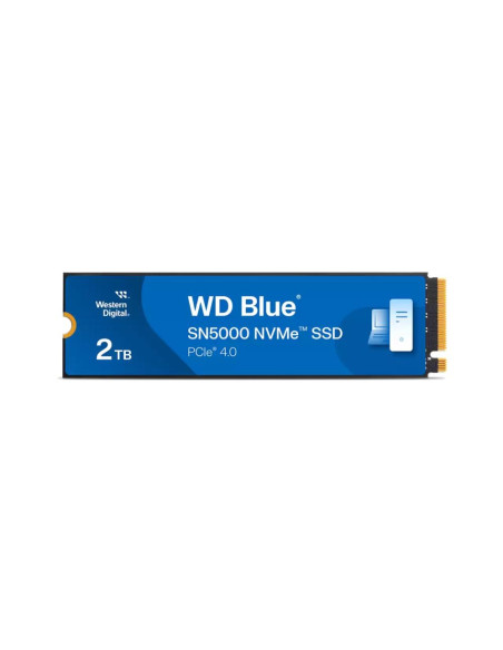 SSD, WESTERN DIGITAL, Blue SN5000, 2TB, M.2, PCIe Gen4, NVMe, Write speed 4850 MBytes/sec, Read speed 5150 MBytes/sec, 2.38mm, 