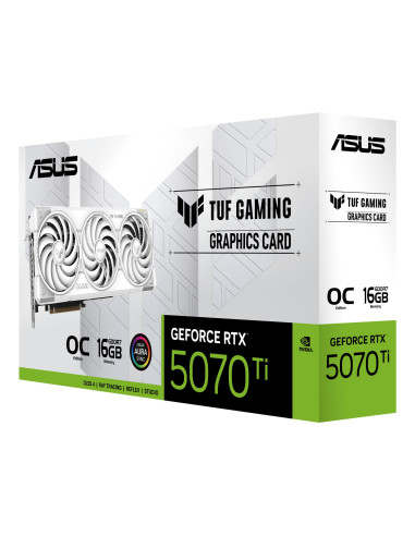 Graphics Card, ASUS, NVIDIA, GeForce RTX 5070 Ti, 16 GB, GDDR7, 256 bit, PCI Express 5.0, Active, RTX5070TI-O16G-WHITE-GAM