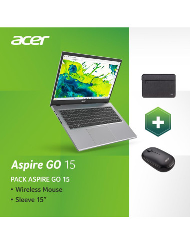 Notebook, ACER, Aspire, Go 15, AG15-42P-R2WK, CPU Ryzen 7, 5825U, 2000 MHz, 15.6", 1920x1080, RAM 16GB, DDR4, SSD 512GB, AMD Ra
