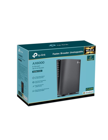 Wireless Router, TP-LINK, Wireless Router, 6000 Mbps, Wi-Fi 6, USB 3.0, 3x10/100/1000M, LAN WAN ports 2, ARCHERAX80