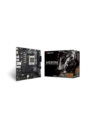 Mainboard, BIOSTAR, AMD A620, SAM5, Micro-ATX, Memory DDR5, Memory slots 2, A620MS