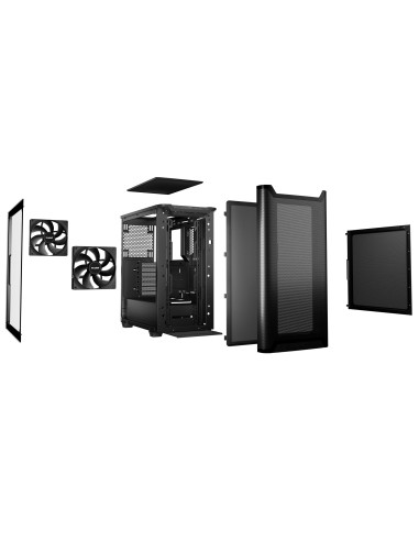 Case, BE QUIET, PURE BASE 501, MidiTower, Not included, ATX, MicroATX, MiniITX, Colour Black, BGW74
