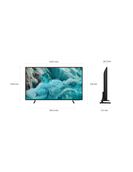 TV Set, SAMSUNG, 55 ", 4K Ultra HD, 3840 x 2160 pixels, Flat, 16:9, QLED, QE55Q7F2AUXXH