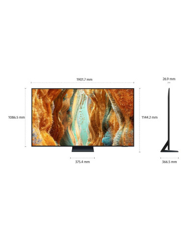 TV Set, SAMSUNG, 85 ", 4K Ultra HD, 3840 x 2160 pixels, Flat, 16:9, Neo QLED, QE85QN77FATXXH