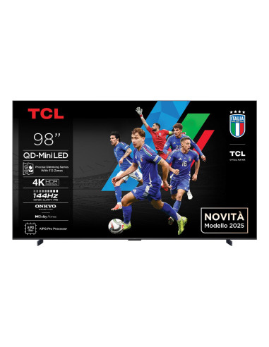 TV Set, TCL, 98 ", 4K Ultra HD, 3840 x 2160 pixels, Flat, 16:9, QD-Mini LED, 98Q6C