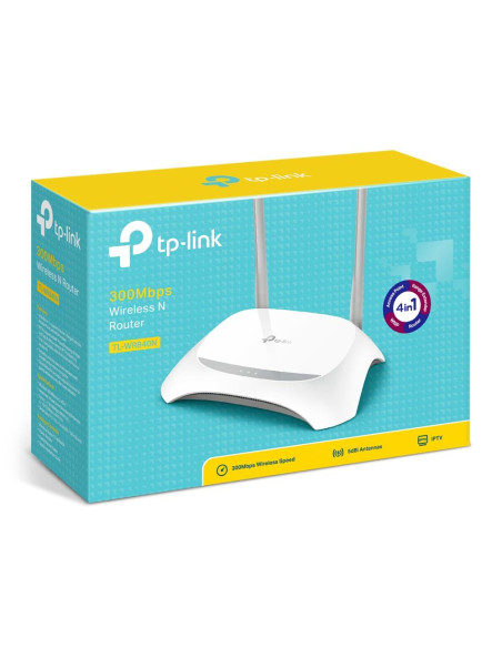 Wireless Router, TP-LINK, Wireless Router, 300 Mbps, IEEE 802.11b, IEEE 802.11g, IEEE 802.11n, 1 WAN, 4x10/100M, DHCP, Number o