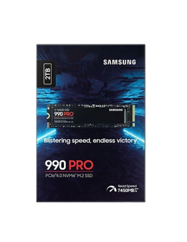 SSD, SAMSUNG, 990 PRO, 2TB, M.2, PCIE, NVMe, MLC, Write speed 6900 MBytes/sec, Read speed 7450 MBytes/sec, 2.3mm, TBW 1200 TB, 