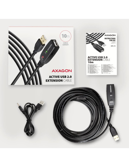 CABLE USB2.0 A-M/A-F ACTIVE/10M ADR-210 AXAGON