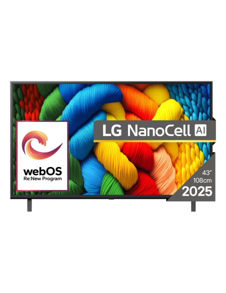 TV Set, LG, 43 ", 4K Ultra HD, 3840 x 2160 pixels, Flat, 16:9, LED, 43NANO80A3B