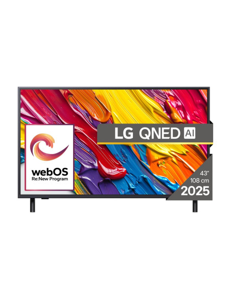 TV Set, LG, 43", 4K/Smart, 3840x2160, Wireless LAN, Bluetooth, webOS, Black, 43QNED82A3B