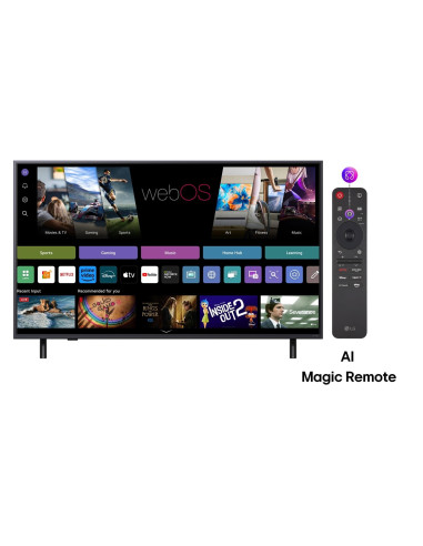 TV Set, LG, 50", 4K/Smart, 3840x2160, Wireless LAN, Bluetooth, webOS, Black, 50QNED82A3B