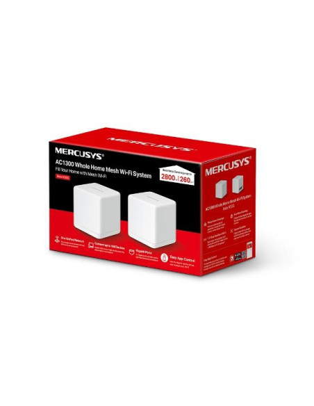 Wireless Router, MERCUSYS, Wireless Router, 2-pack, 1300 Mbps, Mesh, IEEE 802.11a, IEEE 802.11 b/g, IEEE 802.11n, IEEE 802.11ac