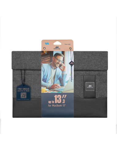 NB SLEEVE MACBOOK PRO/AIR 13/8802 BLACK MELANGE RIVACASE