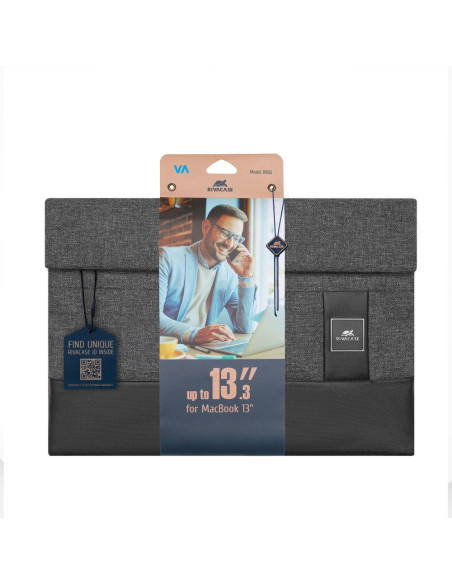 NB SLEEVE MACBOOK PRO/AIR 13/8802 BLACK MELANGE RIVACASE