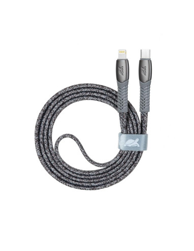 CABLE USB-C TO LIGHTNING 1.2M/GREY PS6107 GR12 RIVACASE